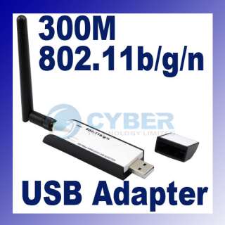 300M USB Wireless LAN Adapter WIFI 802.11 B G N Antenna  