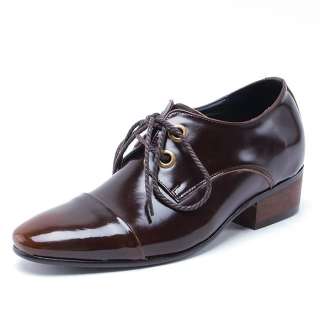 t011 3 Mens Shoes Hidden Taller Insoles Brown US 9.5  