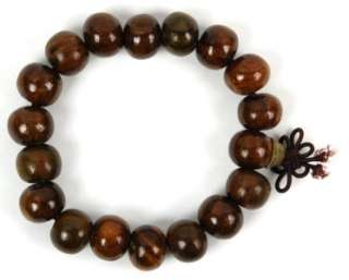 MALA BRACELET BROWN WOOD Buddhist Prayer Beads Jewelry  