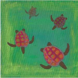  Turtle Wave Riders I Canvas Reproduction