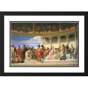  Delaroche, Paul 40x28 Framed and Double Matted Hemicycle 