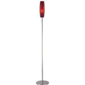    Floor Lamp with Red Mosaic Shade   Camden Series