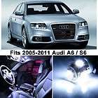 Audi A6 S6 White LED Lights Interior Package Kit C6 (Fits Audi A6)