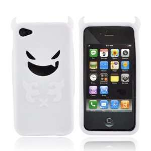  For Apple iPhone 4 Silicone Skin Case WHITE DEVIL Cell 