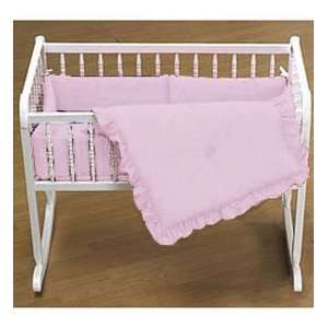    Primary Colors Cradle Bedding   Color Pink   Size 15X33 Baby