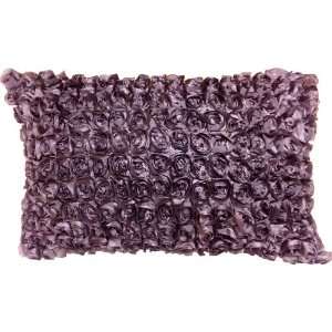  Decorative 3D Small Purple Roses Floral Throw Pillow Cover 