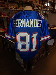 AARON HERNANDEZ Signed FLORIDA GATORS Blue 81 Jersey   AH HOLO  