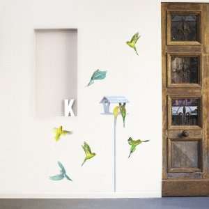  Parakeets Wall Decal , 19x27