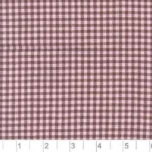  Woven 1/8 Cotton Gingham Pink/Brown Fabric By The Yard 