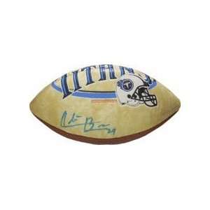 Chris Brown Autographed Tennessee Titans Logo Football