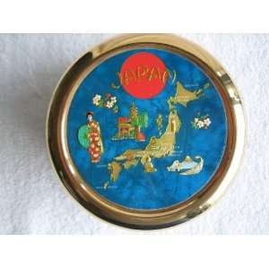   Kt. Gold Edged Keepsake Box with Map of Japan on Top 