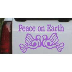 Purple 30in X 18.7in    Peace On Earth Doves Christian Car Window Wall 