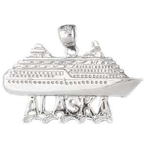   Gold Pendant Alaska Cruise Ship 3.9   Gram(s) CleverSilver Jewelry
