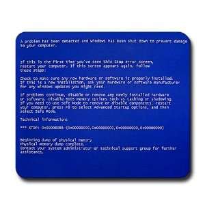  Blue Screen of Death Geeks / technology Mousepad by 