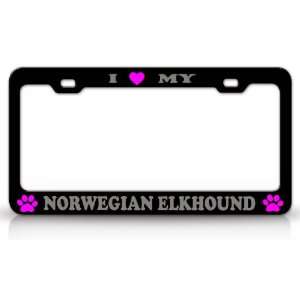 LOVE MY NORWEGIAN ELKHOUND Dog Pet Animal High Quality STEEL /METAL 