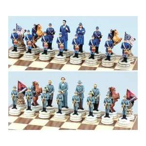  Civil War Chess Set, King3 1/4  