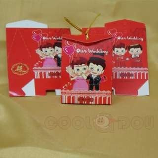 20 pcs Red Wedding Favor Boxes Party Gift Candy Box  