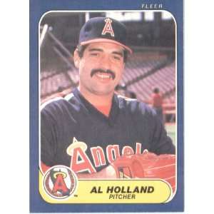  1986 Fleer # 159 Al Holland California Angels Baseball 