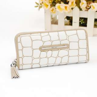new fashion quality women lady zip wallet purse 4 color  