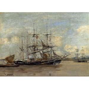   Anchor in the Harbor, By Boudin Eugène  