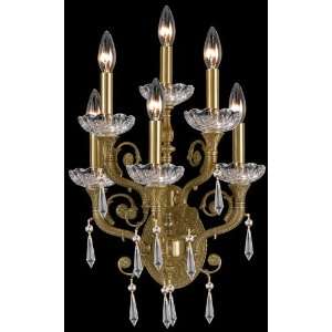 Crystorama 5176 AG CL MWP, Regal Candle Crystal Wall Sconce Lighting 