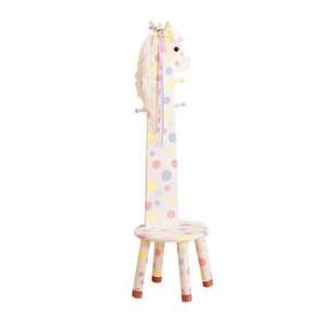  Spotted Pony Stool w/Coat Rack by Teamson Design Corp 