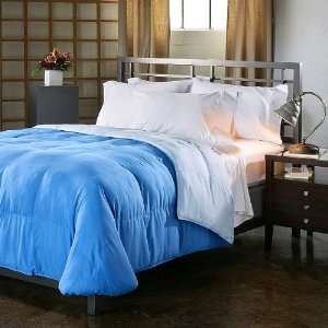 Full/Queen Reversible Down Alternative Comforter   Medium Blue/Light 