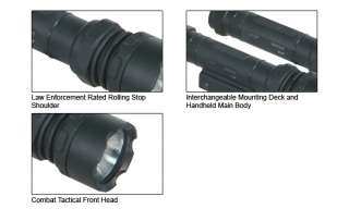   weapon mount and handheld tactical xenon flashlight twist on and