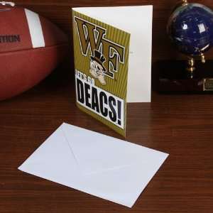  NCAA Wake Forest Demon Deacons 5 x 7 Musical Card 