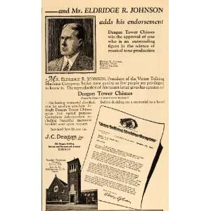  1925 Vintage Ad Deagan Tower Chimes Eldridge R. Johnson 