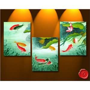  Koi Art Abstract Art Zen Koi Fish Oil Painting 570