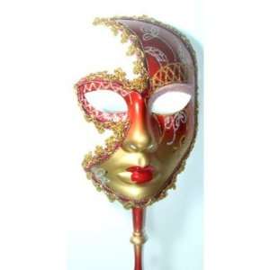   Venetian Masquerade Carnival Handheld Party Mask #002