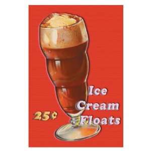 Ice Cream Float 12x18 Giclee on canvas 