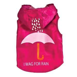  Waghearted I Wag for Rain Raincoat   Pink   XX Small 