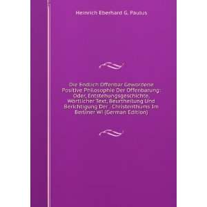   Edition) (9785877355071) Heinrich Eberhard Gottlob Paulus Books