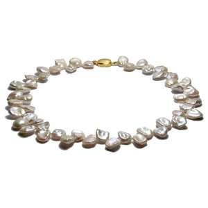  Amandine   White Keshi Pearl Necklace Love My Pearls 