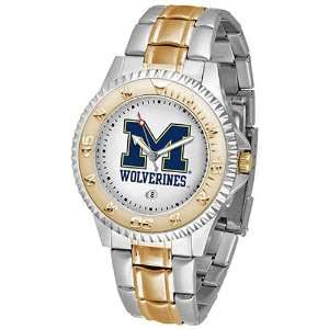  Michigan Wolverines Mens 2 Tone Competitor Watch