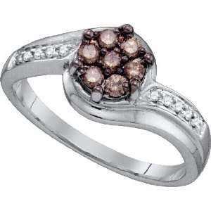 Beautiful Flower Ring Amazingly Designed in 10K White Gold 