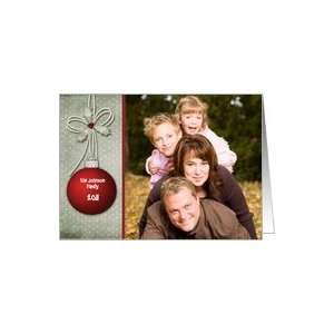  Christmas Red Ornament Holly Photo Card Card Health 