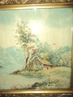 The painting measures 9 1/2 x 12 1/2 ins. approx. painting alone, and 