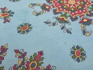 Exquisite Vintage Liberty of London Floral Paisley Silk Scarf Blue 