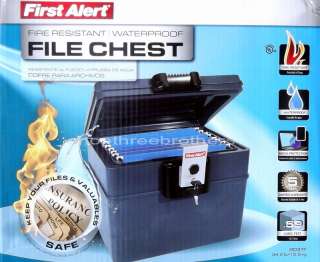 NEW First Alert Fireproof Waterproof File Chest Safe Fire Box  