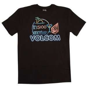  Volcom Five OClock Somewhere T Shirt XX Large Black 