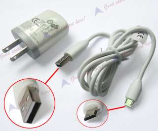   Adapter Home Charger+Micro USB Data Cable For HTC evo 4G Desire HD