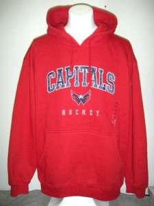 NWT WASHINGTON CAPITALS NHL Sz LARGE Hooded Sweatshirt Hoodie RED 