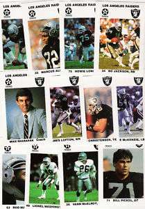 NICE 1986 LOS ANGELES RAIDERS TEXACO POLICE TEAM SET  