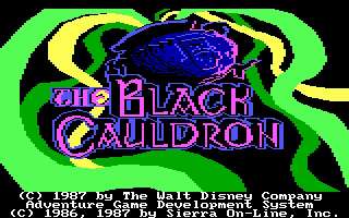 Even for today, The Black Cauldron is a decent adventure game 