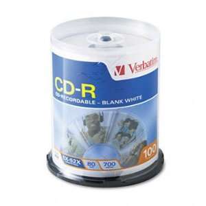  Verbatim® CD R Recordable Disc DISC,CDR,52X,100SPINDLE 