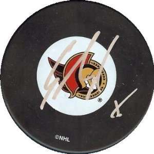   Schubert autographed Hockey Puck (Ottawa Senators)