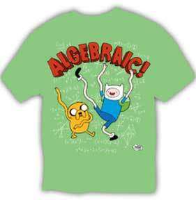 ADVENTURE TIME Algebraic S M L XL tee t Shirt NEW  